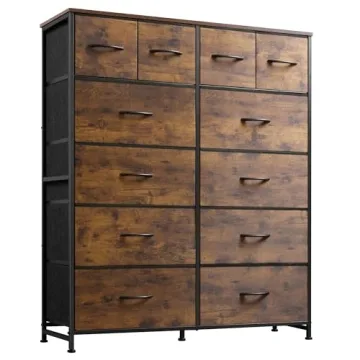 WLIVE Tall Dresser for Bedroom with 12 Drawers, Chests of Drawers, Fabric Dresser for Bedroom, Close...