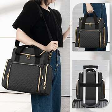 LUXJA Travel Makeup Bag with Removable Cases