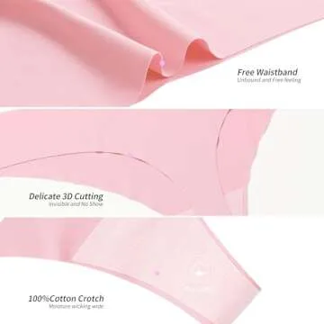 DEANGELMON Seamless Thongs for Women No Show Thong Underwear Women Comfortable Multiple Pack