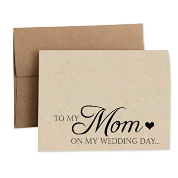 To My MOM on my WEDDING Day – Rustic Note Card