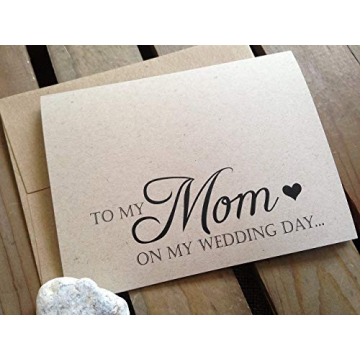 To My MOM on my WEDDING Day – Rustic Note Card