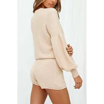 Stylish Fixmatti Women Sweater Knit Shorts Set for Everyday Wear