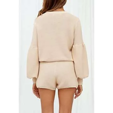 Stylish Fixmatti Women Sweater Knit Shorts Set for Everyday Wear