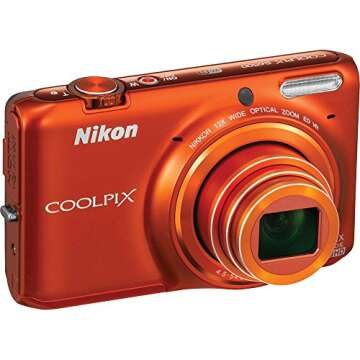 Nikon COOLPIX S6500 Wi-Fi Digital Camera with 12x Zoom (Orange)