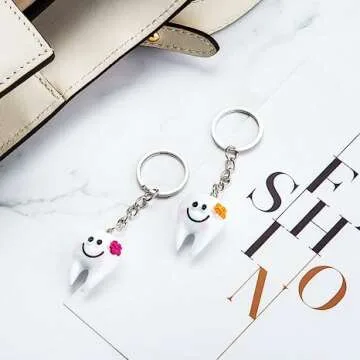 Unique Tooth Keychain for Kids and Dental Gifts