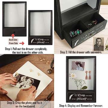 TJ.MOREE Memorial Picture Frame & Shadow Box - Touching Tribute for Loved Ones Lost