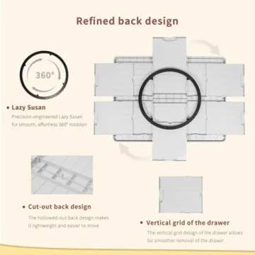 BuilderButler 360° Rotating Puzzle Board with Drawers