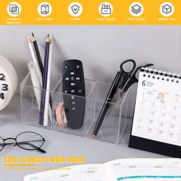 Cerpourt Clear Makeup Organizer with 3 Compartments