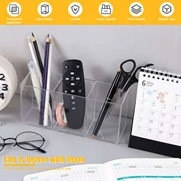 Cerpourt Clear Makeup Organizer with 3 Compartments