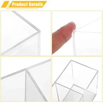 Cerpourt Clear Makeup Organizer with 3 Compartments