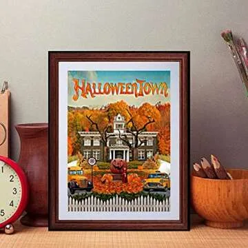 Venanoci Muzimuzili Halloween Town Poster And Print Classic Fantasy Family Comedy Movies Canvas Painting Wall Picture For Living Room Home Decor-30X40Cm Unframed