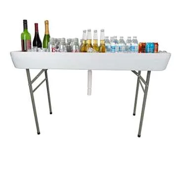 Stylish 7Penn Outdoor Bar Cooler Table - Perfect for Parties