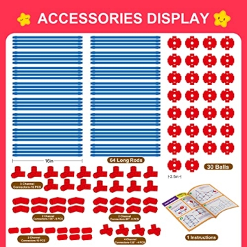 STEM Fort Building Kit for Kids 140 Pcs Creative Gift