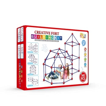 STEM Fort Building Kit for Kids 140 Pcs Creative Gift