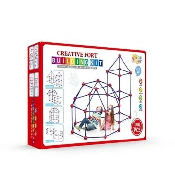 STEM Fort Building Kit for Kids 140 Pcs Creative Gift