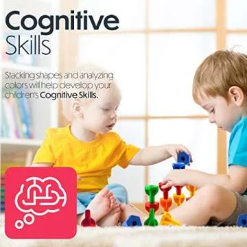 Pegs Board Game Set Jumbo Pack for Toddlers - 48 Pegs & 2 Boards