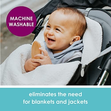 JJ Cole Bundle Me Winter Baby Car Seat Cover - Sherpa Lined