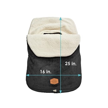 JJ Cole Bundle Me Winter Baby Car Seat Cover - Sherpa Lined