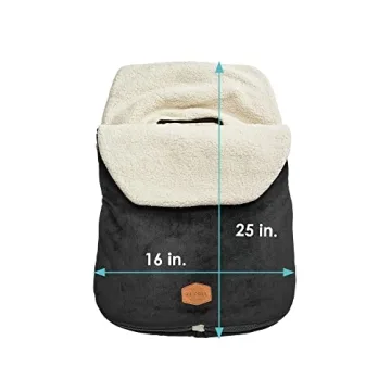 JJ Cole Bundle Me Winter Baby Car Seat Cover - Sherpa Lined