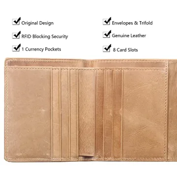 Stylish RFID Blocking Bifold Leather Wallet for Women