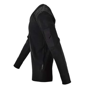 Original British Police Sweater Black V-Neck Long Sleeve Men Pullover Military Security Jumper Large