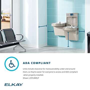 Elkay LZS8WSLK Touchless Filtered Water Cooler