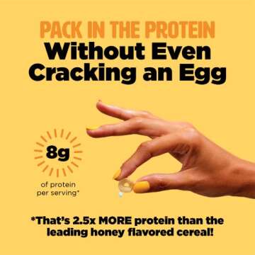 Protein and Gluten-Free Breakfast Cereal by Three Wishes (1-Pack) - High Protein and Low Sugar Snack - Vegan, Kosher, Grain-Free and Dairy-Free - Non-GMO (Honey)