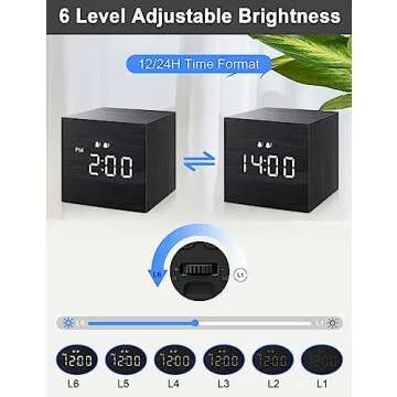 JALL Digital Alarm Clock - Elegant, Functional LED Time Display
