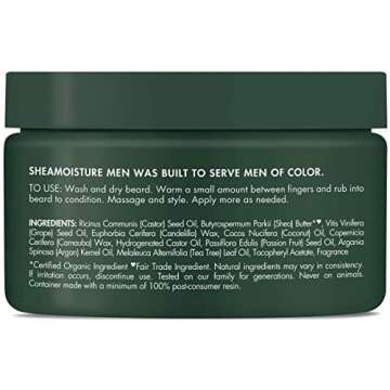 SheaMoisture Beard Balm for Men, 2-Pack – Moisturizing Shea Butter & Maracuja Oil, Gifts for Men, ...