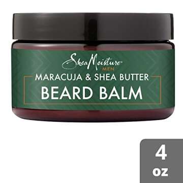 SheaMoisture Beard Balm for Men, 2-Pack – Moisturizing Shea Butter & Maracuja Oil, Gifts for Men, 4 Oz Ea