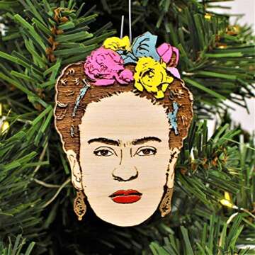 Frida Kahlo Flower Crown Christmas Ornament