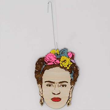 Frida Kahlo Flower Crown Christmas Ornament
