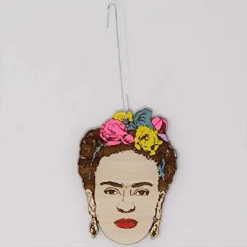 Frida Kahlo Flower Crown Christmas Ornament