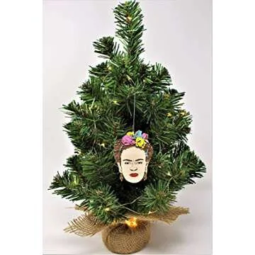 Frida Kahlo Flower Crown Christmas Ornament