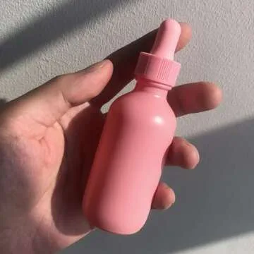 Seafulee Pink Glass Dropper Bottles for Essential Oils