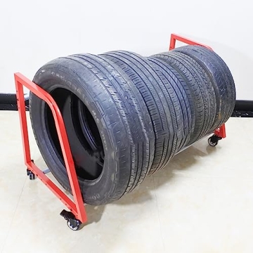 CMYUN Heavy Duty Tire Rack Stand with Wheels for Tire Storage 127cm