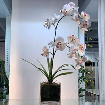 WGV Cube Glass Vase, Candle Holder, 8"x8"x8", Clear Elegant Floral Accent Container Planter Terrarium Storage for Wedding Party Ceremony Event Office Home Decor, 1 Piece