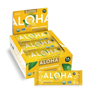 Buy ALOHA Organic Protein Bars - Lemon Cashew 12 Count