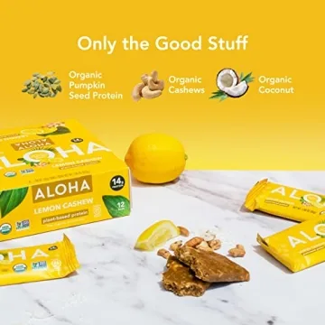 Buy ALOHA Organic Protein Bars - Lemon Cashew 12 Count