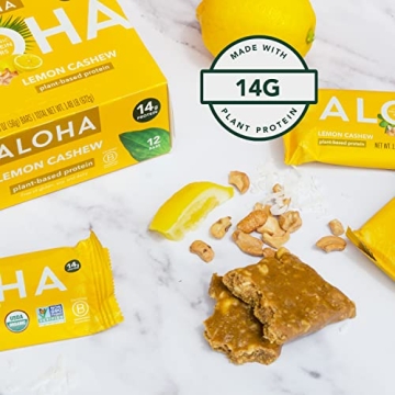 Buy ALOHA Organic Protein Bars - Lemon Cashew 12 Count