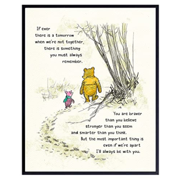 Winnie Wall Art - Pooh Kids Room Decor - Boys Room Decor - Little Girls Bedroom Decor - Baby Nursery...