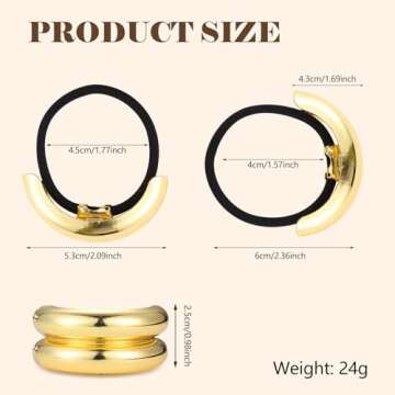 Stylish papasgix Metal Hair Ties for Women - Durable & Chic