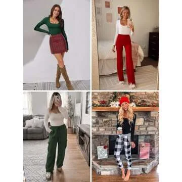 ATHMILE Long Sleeve Tops Women Fall Outfits 2025 Fashion Going Out Outfits Ribbed Scoop Neck Casual Slim Basic Tee Fitted Trendy Clothes Undershirt