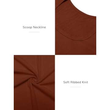 ATHMILE Long Sleeve Tops Women Fall Outfits 2025 Fashion Going Out Outfits Ribbed Scoop Neck Casual Slim Basic Tee Fitted Trendy Clothes Undershirt