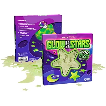 Stocking Stuffers for Kids Boys or Girls 200PK Glow in The Dark Stars for Ceiling & Walls Star Brite...