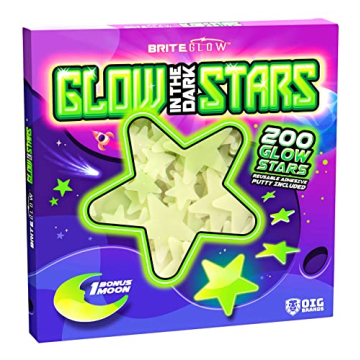 Glow in the Dark Stars for Kids - 200PC Night Sky Set