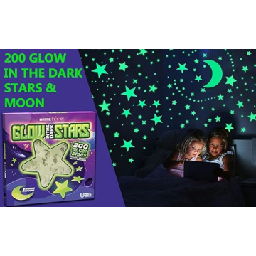 Glow in the Dark Stars for Kids - 200PC Night Sky Set