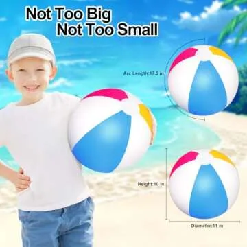 HUGCATY Beach Balls 3-Pack for Swimming & Pool Games
