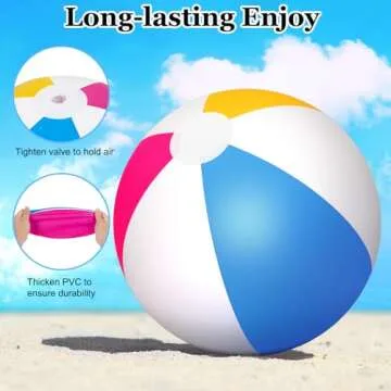 HUGCATY Beach Balls 3-Pack for Swimming & Pool Games