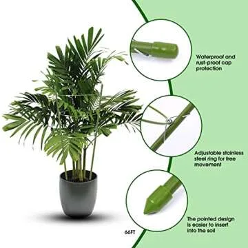 TOCCYARD 4 Pack Plant Support Tomato Cages for Garden, 18 Inches Small Tomato Cages and Supports with Adjustable Rings for Garden Pots, Plant Stakes Tomato Trellis Rings for Climbing Plants